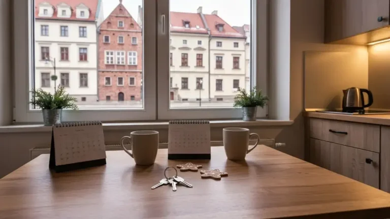 Apartament w Toruniu przygotowany na święta i sylwestra z widokiem na zimowe Stare Miasto